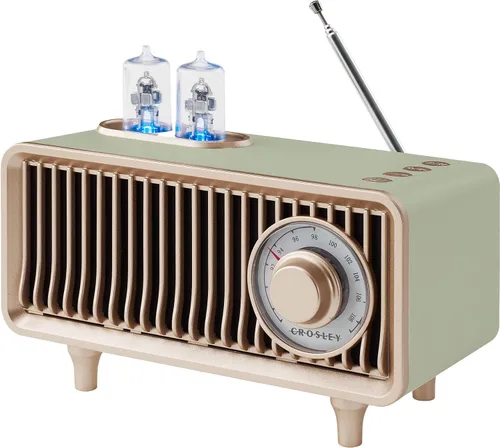 Vista 5 de Crosley CR3043A-MT Milton Radio FM recargable portátil con receptor Bluetooth y reproducción USB, menta FM Radio, Bluetooth In, Up to 20 Hours of