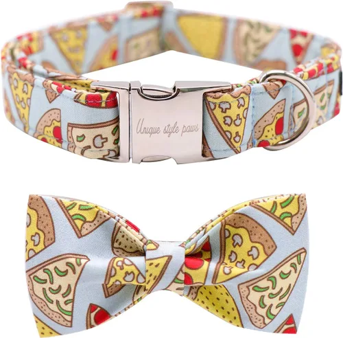 Vista 17 de Unique style paws - Collar con lazo de pera de algodón para perros, collar de verano ajustable para perros pequeños, medianos y grandes - XS