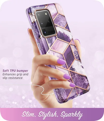 Vista 4 de i-Blason Cosmo Series - Funda para Samsung Galaxy S20 Ultra 5G (versión 2020), funda protectora delgada y elegante sin protector de pantalla