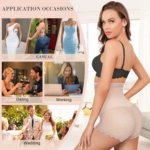 Vista 5 de Nebility Bragas moldeadoras de cintura sin costuras para mujer con control de abdomen y cintura alta