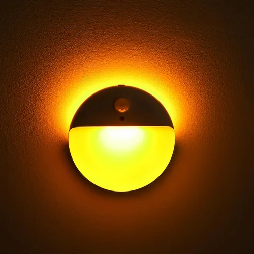 Vista 12 de YUNLEX Paquete de 2 luces nocturnas a batería, luces de inodoro, luz de sensor de movimiento pequeño de 2.6 pulgadas, luces adhesivas, 3 modos