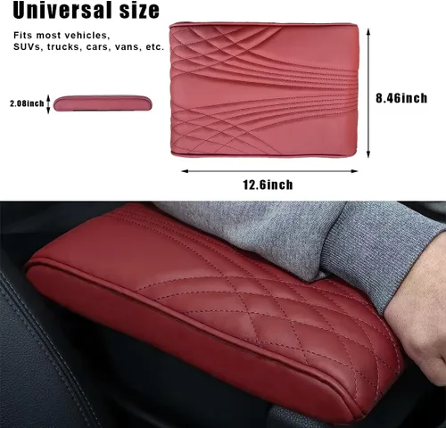 Vista 2 de Ziciner Funda para consola central de automóvil, de 12.6 x 8.5 pulgadas, de espuma viscoelástica, almohadilla de protección para reposabrazos