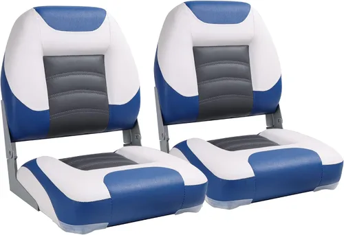 Vista 11 de NORTHCAPTAIN T1 Deluxe Asiento plegable para barco con respaldo bajo, tornillos de acero inoxidable incluidos