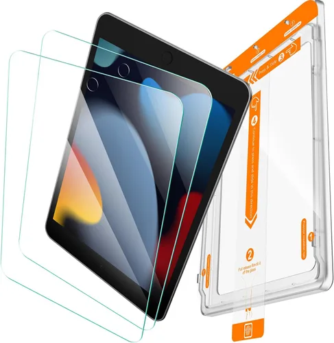 Vista 9 de Paquete de 2 protectores de pantalla para iPad Pro 10.5 Película de vidrio templado transparente resistente a los arañazos compatible con iPad Air