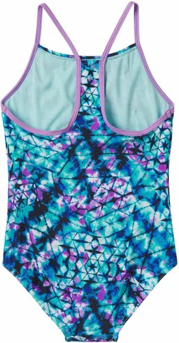 Vista 2 de Speedo Bañador de una pieza con tirantes finos para niñas, Aguamarina profundapúrpura