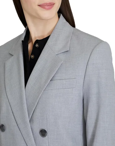 Vista 2 de Club Monaco Blazer relajado de lana ligera con doble botonadura para mujer