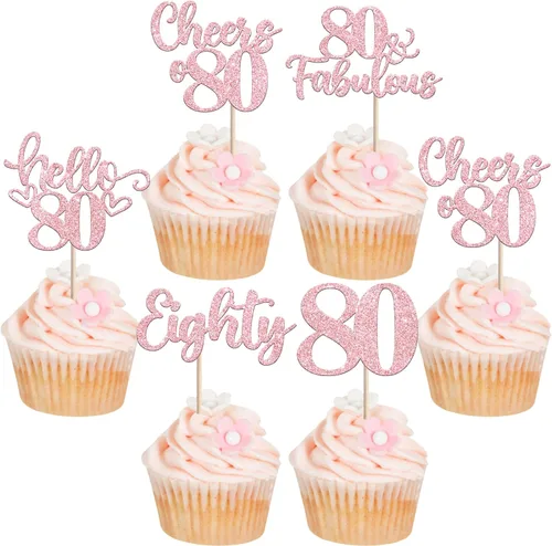 Vista 46 de 30 piezas de adornos para cupcakes de 12 cumpleaños feliz, brillantes doce, hola 12, felicitaciones a 12 años, adornos para cupcakes, 12