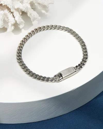 Vista 2 de Nautica Pulsera para hombre Pulsera de cadena de eslabones de acero inoxidable oxidado para mujer