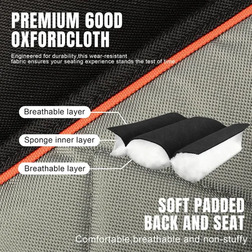 Vista 5 de Sillas de campamento resistentes con capacidad de 350 libras, silla plegable con bolsa enfriadora y portavasos para exteriores, deportes, playa
