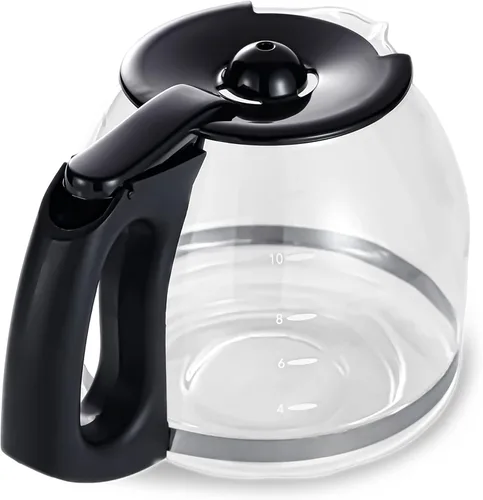Vista 8 de Jarra de repuesto de vidrio de 12 tazas para Mr. Coffee modelo #SK12, SK13, EHX23, JWX31, SJX23, SJX39 (negro, reemplaza PLD12-RB)
