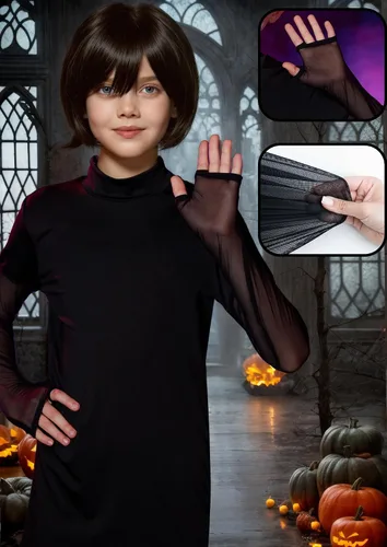 Vista 4 de BesserBay Juego de 6 piezas de disfraz de vampiro para niños
