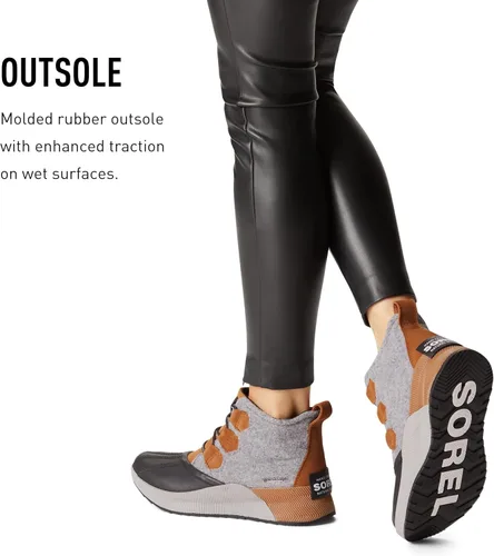 Vista 5 de SOREL Out 'N About III botas clásicas para mujer, de gamuza y piel impermeables, botas de invierno