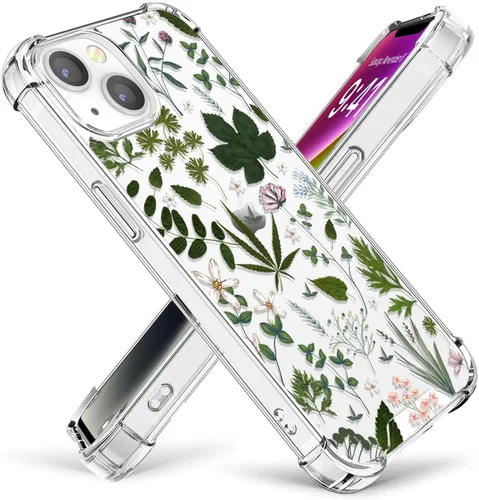 Vista 11 de Funda de cristal para iPhone 11 Pro (2019) de 5.8 pulgadas, bonita funda protectora transparente, diseño floral de encaje blanco [no amarillento]
