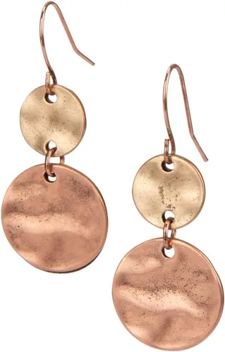 Vista 5 de Paquete de 2 aretes ligeros con disco bohemio para mujer