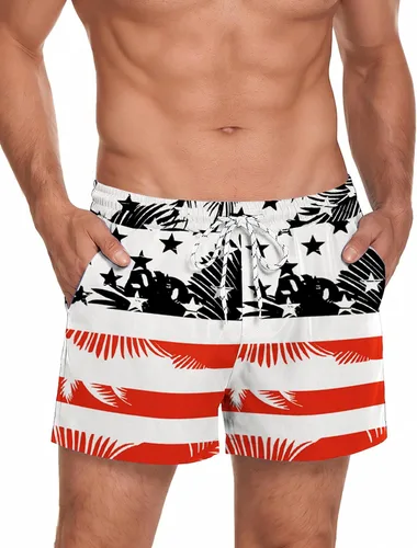 Vista 33 de COOFANDY Men's Swim Trunks Quick Dry Board Shorts Swimwear Bathing Suit Un negro
