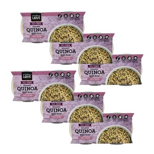 Vista 11 de Kitchen & Love Jalapeño y pimienta asada Quinoa Quick Meal Paquete de 6 Vegana, sin gluten, lista para comer, no requiere refrigeración