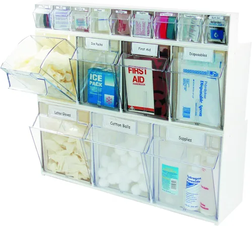 Vista 6 de Deflecto Papeleras inclinables, 3 cubos entrelazados, 24 "x 7" x 9.5 ", blanco (20303OP)