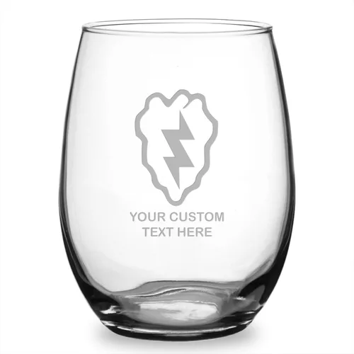 Vista 37 de 7.62 Design 101ª División Aerotransportada del Ejército de los Estados Unidos Grabada 21 oz. Copa de vino personalizada sin tallo