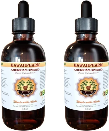 Vista 5 de Extracto líquido de ginseng americano, tintura de raíz seca de ginseng (Panax Quinquefolius) 4 onzas
