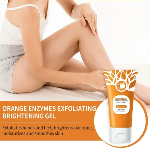 Vista 3 de Gel Exfoliante Naranja, Gel Hidratante y Exfoliante para Cara y Cuerpo, Exfoliante Facial Hidratante Profundo, Gel Natural de Peeling de Naranja
