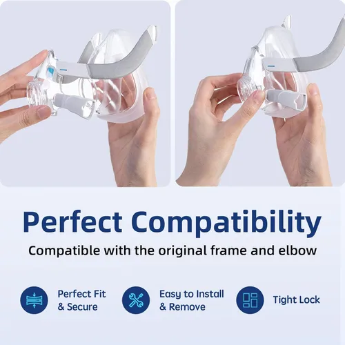 Vista 4 de Cojín de repuesto para ResMed AirFit F20, elegible para FSA/HSA, compatible con el marco original AirFit F20, sello confiable y ajuste perfecto