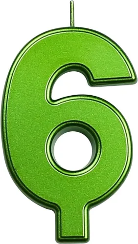Vista 286 de DERVENTA Vela Grande de Cumpleaños Número 3D Verde Luminoso de 3.7 Pulgadas Celebración de Fiesta Aniversario Decoración Adorno para Pastel 1 Pieza