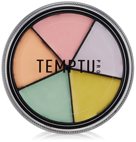 Vista 4 de TEMPTU Rueda de color a base de silicona S/B 5 tonos para una cobertura ligera, perfecta y uniforme. Multiusos, se puede aplicar con cepillo