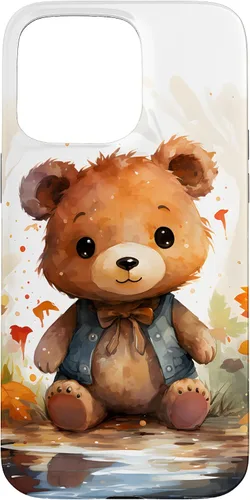 Vista 31 de Funda de oso de peluche con chaleco para iPhone 17