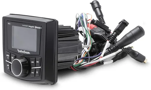 Vista 2 de Rockford Fosgate PMX-3, receptor de medios digitales compacto con pantalla de 2.7