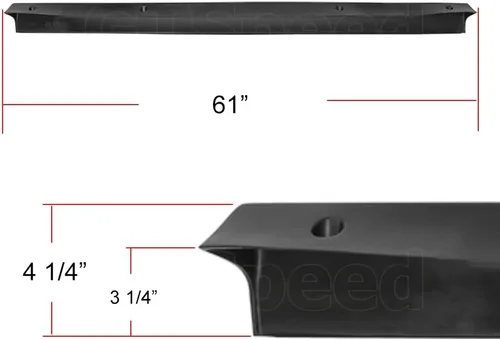 Vista 3 de Compatible/Reemplazo para alerón trasero de puerta, alerón trasero de estilo PU SS, se ajusta a 2007 2008 2009 2010 2011 2012 2013 2014 GMC Sierra