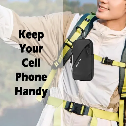 Vista 3 de Prime Comfort Funda para teléfono celular con correa cruzada ajustable, cordón para el cuello y correa para la muñeca, soporte para teléfono celular