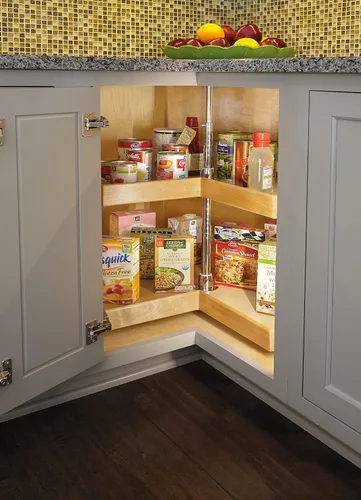 Vista 10 de Rev-A-Shelf Natural 32 Wood Kidney Lazy Susans 2 estantes, estándar