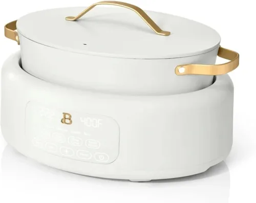 Vista 9 de 10 en 1 6 cuartos de galón eléctrico multi-cocina blanco glaseado por Drew Barrymore
