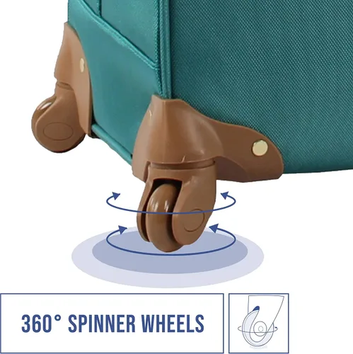 Vista 4 de Steve Madden Colección de equipaje de diseñador Maleta ligera y expandible para hombres y mujeres Bolsa de transporte duradera de 20 pulgadas