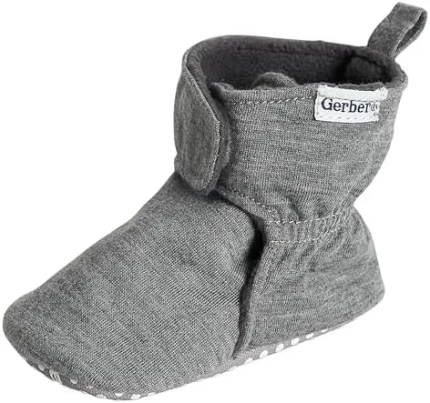 Vista 8 de Gerber Botines unisex con forro polar para niños, antideslizantes y suaves