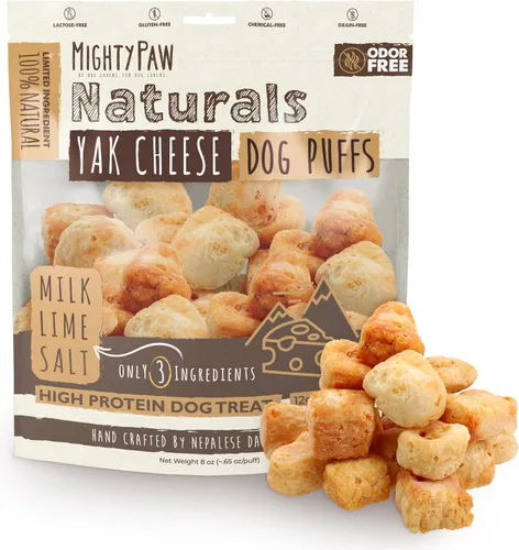 Vista 19 de Mighty Paw Golosinas masticables de queso Yak para perros Golosinas para mascotas 100% naturales de larga duración. Sin olor y excelentes