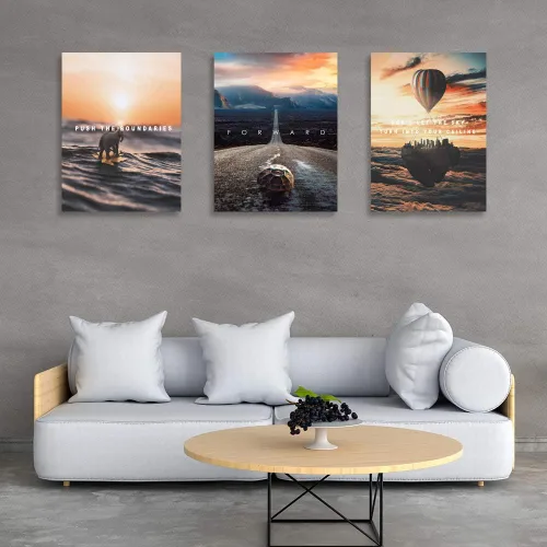 Vista 4 de Halioyo Pósteres motivacionales en lienzo, arte de pared inspirador, cita de empresario, decoración de pared, obra de arte para sala de estar