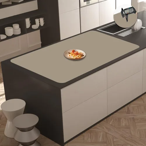 Vista 26 de Tapete de silicona súper grande, 120 x 24 pulgadas, tapete de silicona para encimera de cocina, tapete antideslizante resistente al calor, tapete