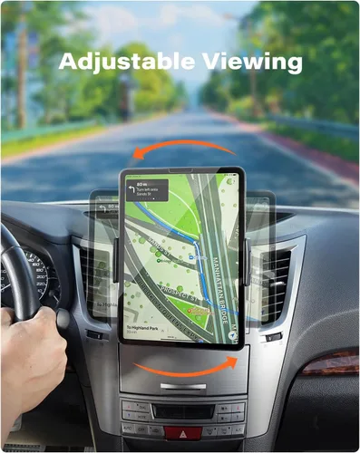 Vista 4 de APPS2Car Soporte universal para coche [2 en 1] Ranura de CD Tablet Soporte de coche para tableta de 4.7-11 pulgadas, soporte de teléfono celular
