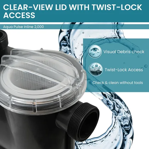 Vista 6 de Half Off Ponds Bomba de estanques de 2,000 GPH para piscina y jardín, 1/3 HP Bomba de 1/3 HP de bajo consumo, 2000 GPH, motor silencioso