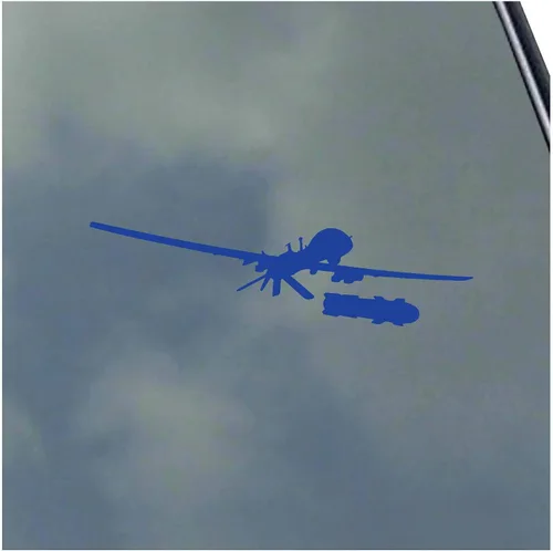 Vista 11 de MQ-1C - Calcomanía de vinilo de piloto de águila gris del ejército no tripulado Veterano UAV