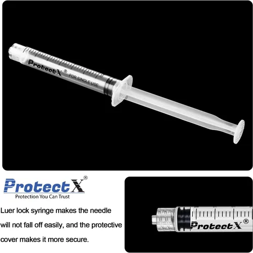 Vista 3 de ProtectX - Jeringa de laboratorio desechable Luer Lock (sin aguja), 100