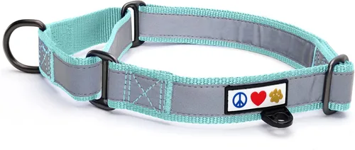 Vista 28 de Pawtitas Collar de perro Martingala personalizado reflectante reflectante bordado nombre personalizado número de teléfono ajustable para cachorros