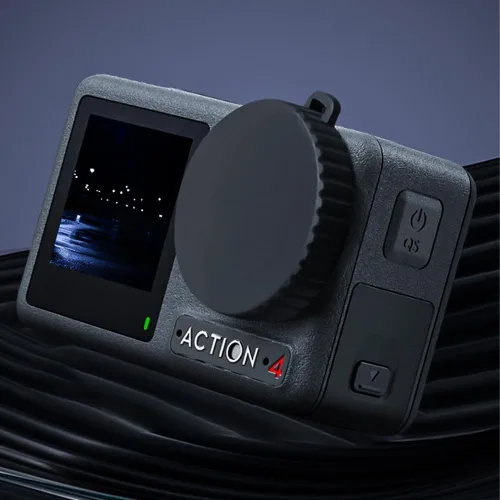 Vista 6 de Cubierta de lente duradera resistente a los arañazos, ligera, accesorio protector negro para cámaras deportivas, compatible con DJI Action5pro/4/3