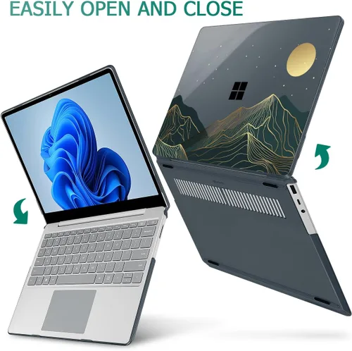 Vista 4 de Mektron Funda para laptop Microsoft Surface GO 3 de 12.4 pulgadas, compatible con Go 2/1, versión 2022-2020, modelo 1943/2013, carcasa rígida
