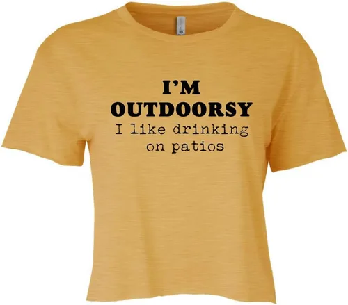 Vista 10 de Women's Screen Printed Crop Tee, Shirts With Sayings