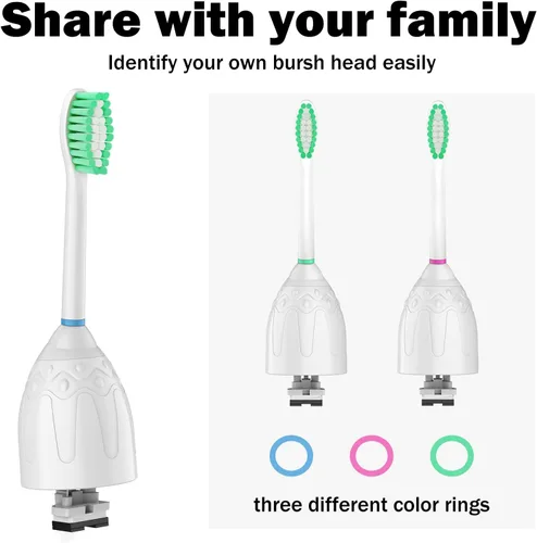 Vista 3 de Cabezales de cepillo de dientes de repuesto para Philips Sonicare E-Series/Essence/Xtreme/Elite y otros modelos de cepillos de dientes eléctricos