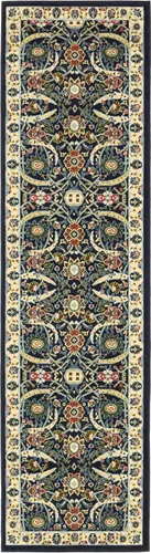 Vista 23 de Unique Loom Espahan Collection - Alfombra de área Cape Cod (2 pies 2 pulgadas x 3 pies 1 pulgada, rectangular, azul/negro)