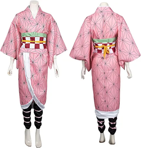 Vista 3 de Cosfun Mujeres Nezuko Kamado Cosplay traje Kimono para Halloween mp005091