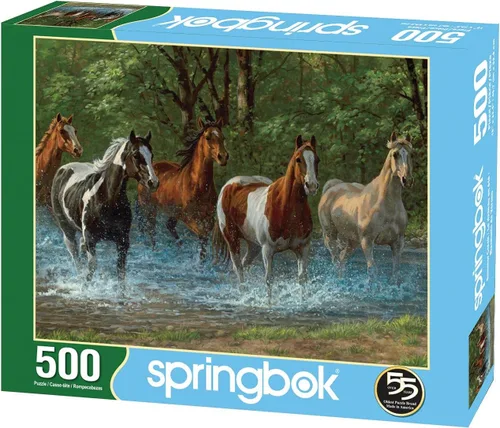 Vista 2 de Springbok Rompecabezas de 500 piezas Summer Creek Multi, grande/18 x 23.5 pulgadas Multicolor